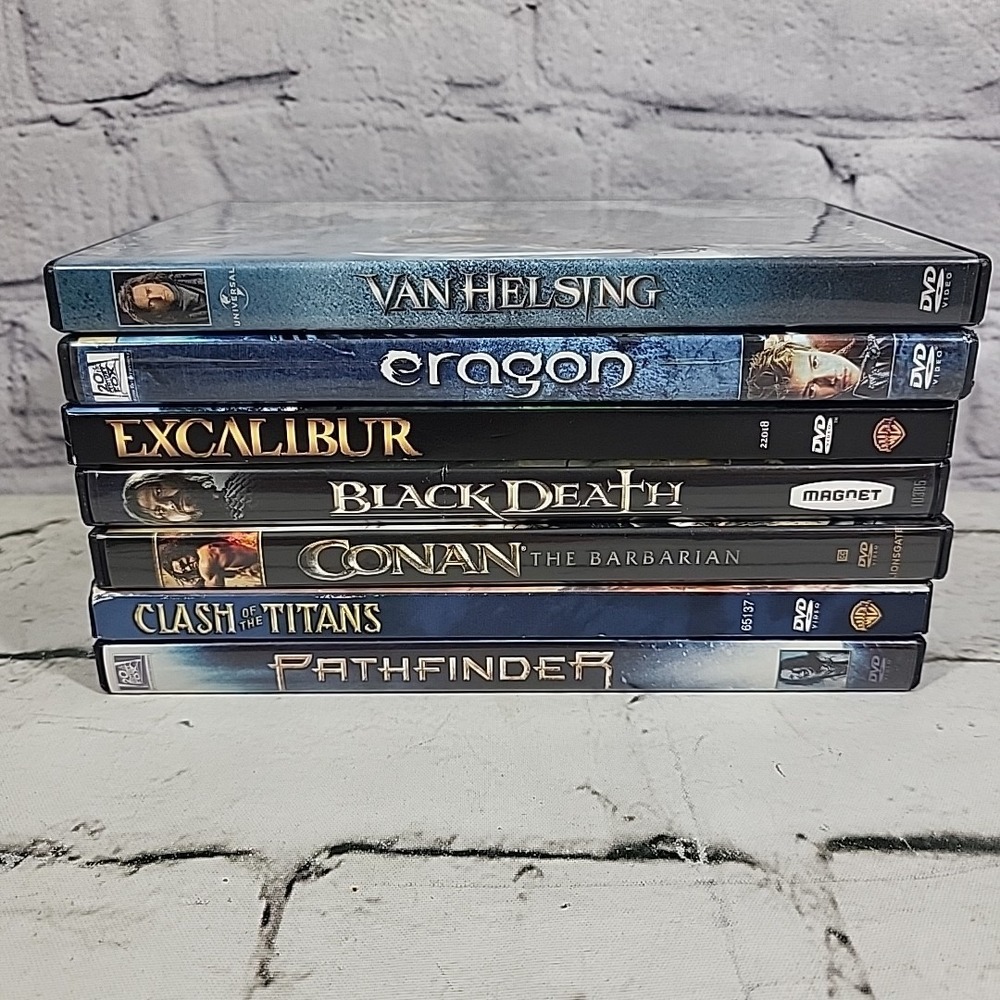 Fantasy Adventure Movies DVD Lot Of 7 Pathfinder Conan Black Death Excalibur